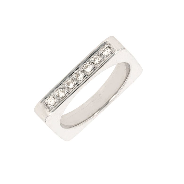 Bague diamants 0.12 carat or blanc 8.44g Comme neuf -  reconditionné disponible sur Gemme Les Bijoux